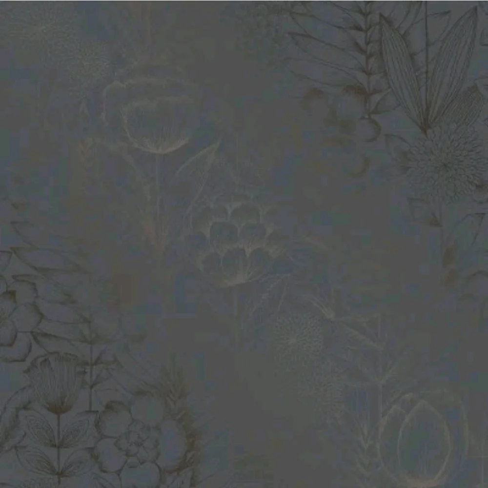 Tempaper & Co. Homestead Floral Removable Peel and Stick Wallpaper, Metallic